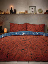 Furn Orange Witchy Vibes Reversible Duvet Cover and Pillowcase Set