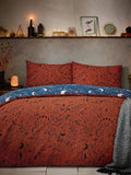 Furn Orange Witchy Vibes reversible duvet cover and pillowcase set - British product