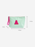 Alphabet monogram letter patch makeup bag - British product