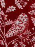 Dreams & Drapes red Christmas woodland owls plush fleece duvet cover set - British product