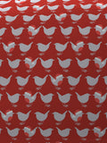 Fusion Red Geo Robin Christmas Reversible Duvet Cover Set - British product