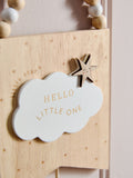 New Baby Cloud Wooden Hanging Decoration, imported from the UK