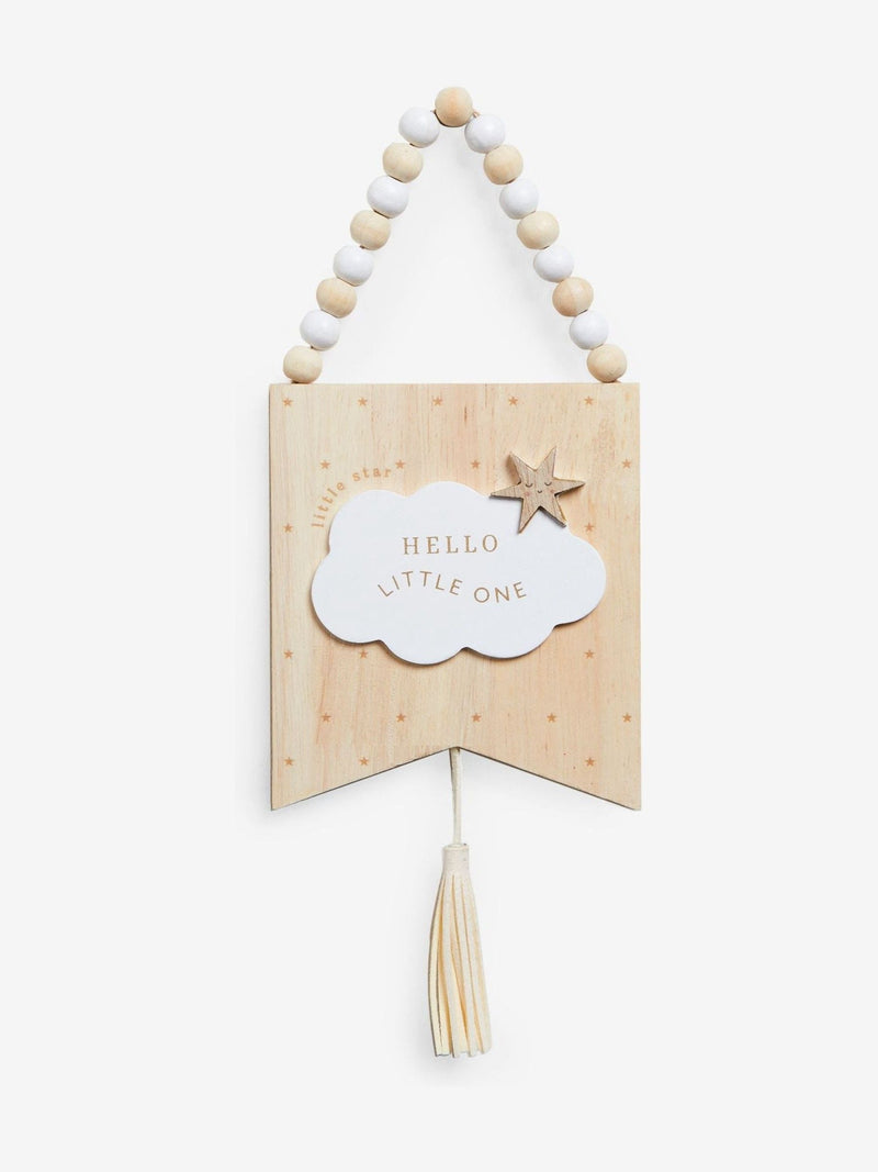 New Baby Cloud Wooden Hanging Decoration, imported from the UK