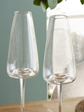 Clear tapered champagne flutes set of 4 (British brand)
