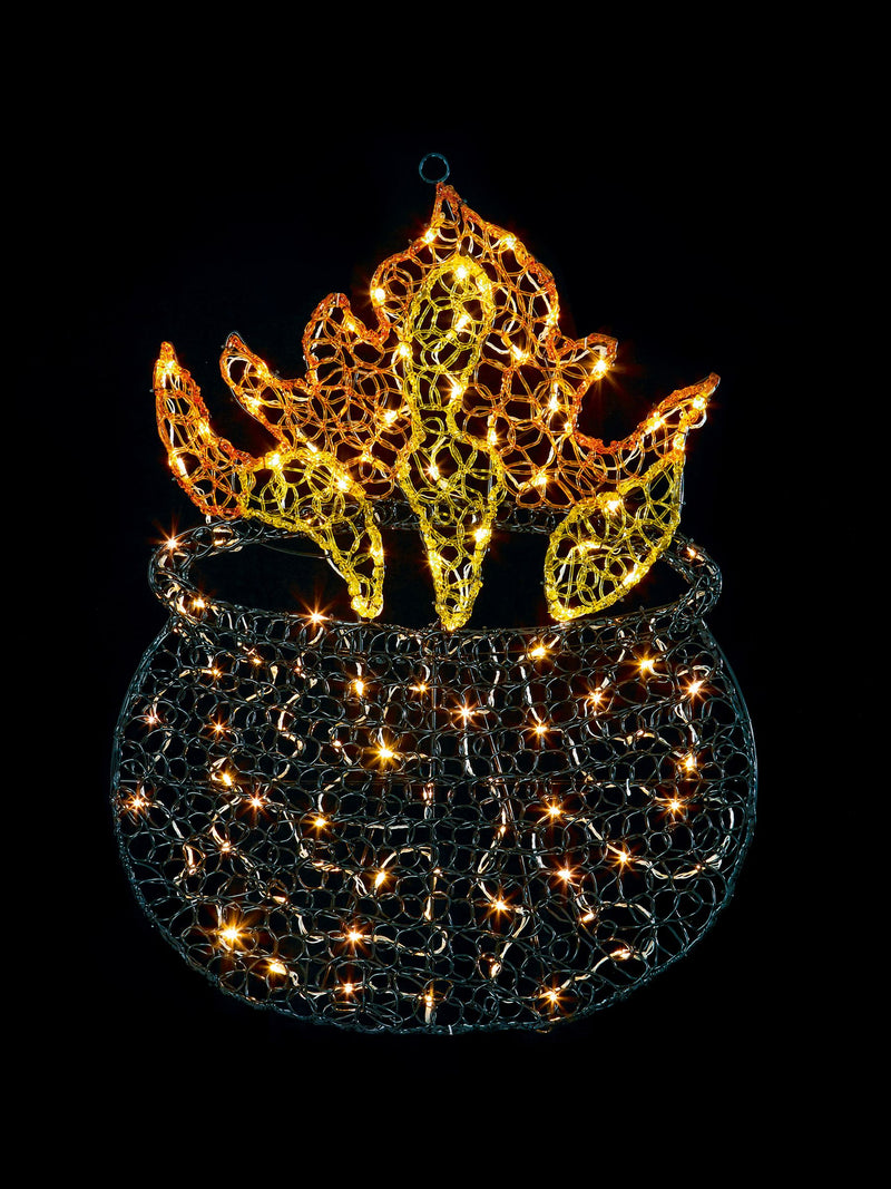 Premier Decorations Lit 2D Soft Acrylic Black Cauldron Light Sculpture 90cm, imported from the UK