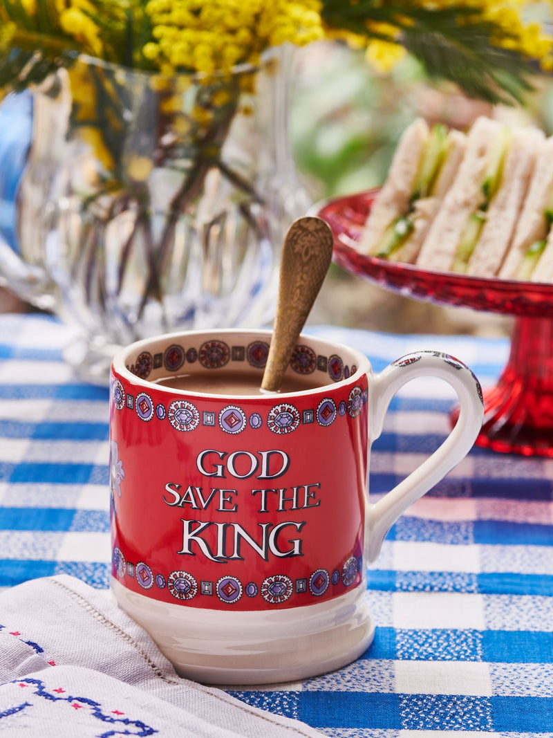 Emma Bridgewater Cream God Save The King 1/2 pint mug - British product