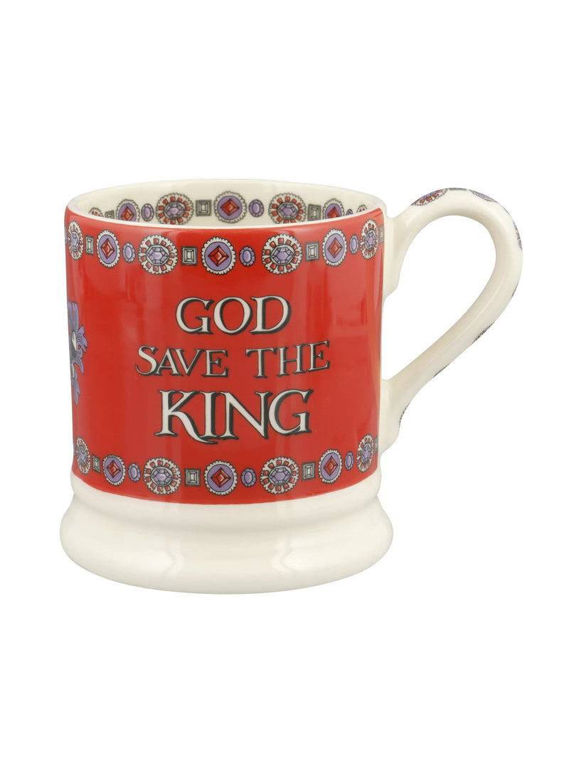 Emma Bridgewater Cream God Save The King 1/2 pint mug - British product