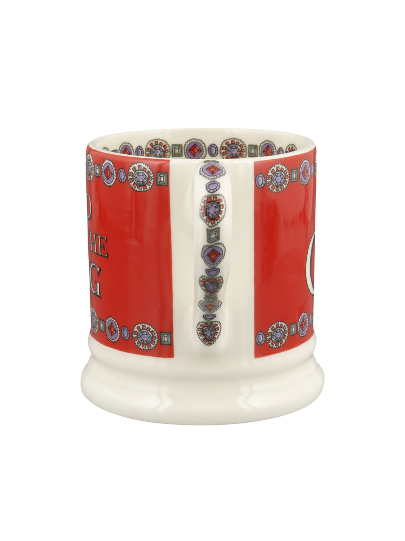 Emma Bridgewater Cream God Save The King 1/2 pint mug - British product