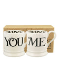 Emma Bridgewater You & Me mugs 1/2 pint set - British product