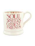 Emma Bridgewater Cream Pink Toast Soul Sisters 1/2 Pint Mug