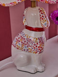 Cath Kidston dog-shaped floral ditsy print table lamp 41cm (British brand)