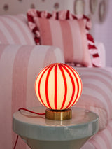 Next Cath Kidston Red/White Glass Marble Table Lamp- Buy online at McGrocer