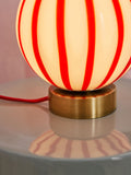 Cath Kidston red/white glass marble table lamp 22cm - British product
