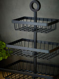 Bronx black 3 tier fruit basket - British product