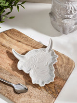 Next Grey Hamish the Highland Cow Ceramic Spoon Rest- Buy online at McGrocer