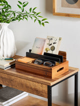 Next Bronx Brown Desk Tidy Unit Wooden Storage Organiser- Buy online at McGrocer