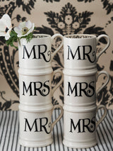 Emma Bridgewater Cream Black Toast Mr & Mrs Sett med 2 Krus i Eske