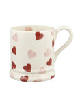 Emma Bridgewater Cream Pink Hearts 1/2 pint mug - British product