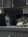 Salter Black Kuro 4-piece bread bin and canister set (British brand)