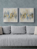 Artko silver dripping gold framed art 62.5cm x 62.5cm - British product