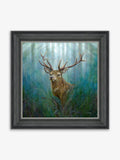 Artko framed art grey red deer stag 93cm x 93cm - British product