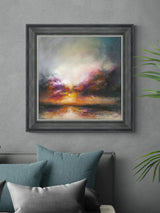 Next Artko Grey Distant Dawn by Anna Schofield Framed Art Print 63x63cm- Buy online at McGrocer
