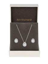Next Jon Richard Silver Cubic Zirconia Pear Stone Jewellery Set- Buy online at McGrocer