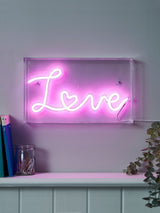 Next glow Pink LED Love Light Box Neon Light Box 30cm- Buy online at McGrocer