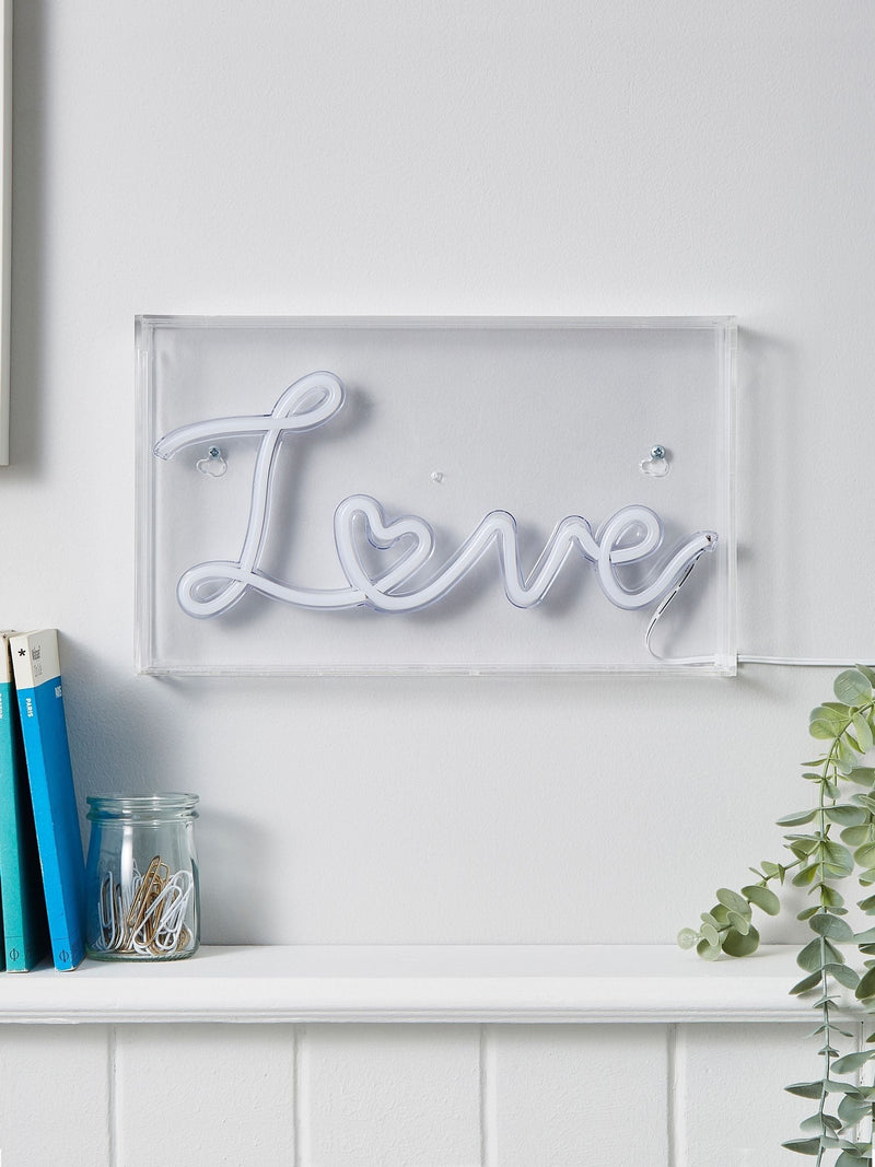 glow Pink LED Love Light Box, British product