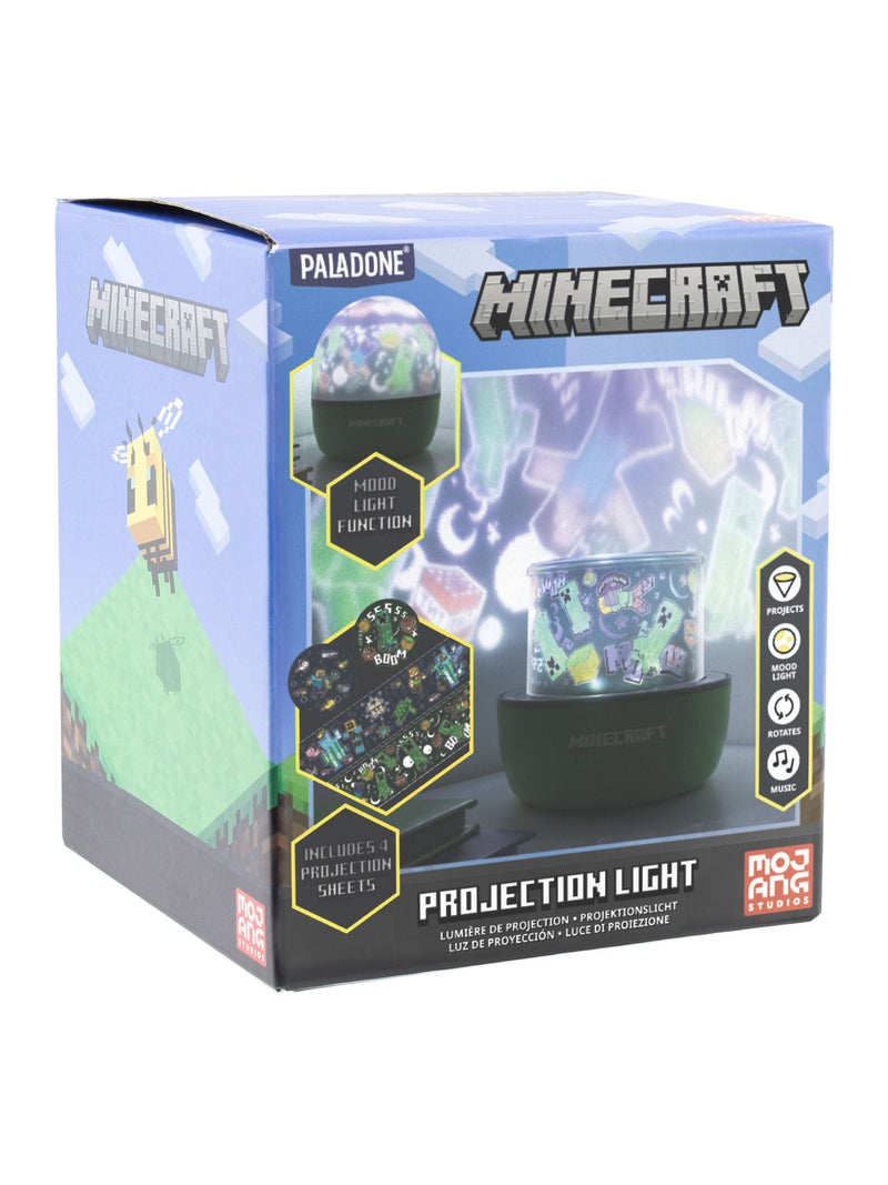 Minecraft projection light with two interchangeable scenes, 12.2cm tall (British brand)