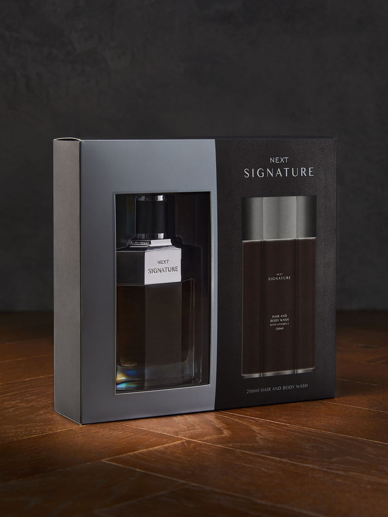 Signature Eau de Parfum and Hair and Body Wash gift set 100ml and 200ml (British brand)