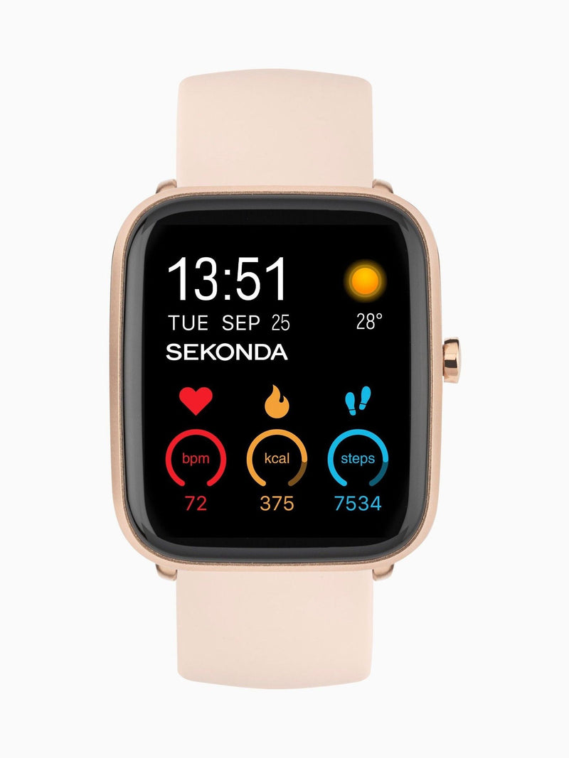 Sekonda pink smartwatch rose gold case 1.83 inch touchscreen (British brand)