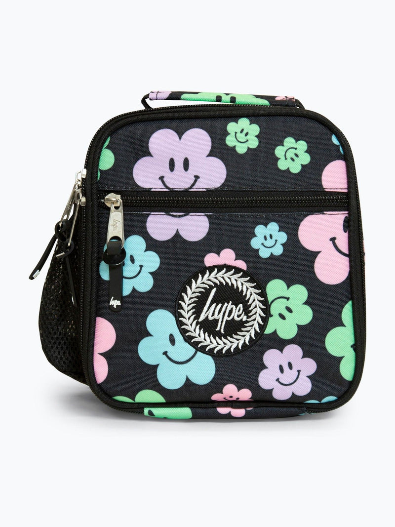 Hype Black Happy Flowers lunch box 4L, imported from the UK