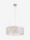 Wentworth chandelier 6 light polished chrome glass crystals (British brand)