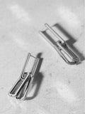 Mint Velvet silver link earrings 4cm drop, imported from the UK