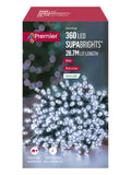 Premier Decorations 360 LED Christmas lights with timer (British brand)