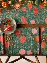 Next Paoletti Set of 4 Green Pomegranate Table Placemats and Table Runner- Buy online at McGrocer