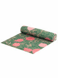Paoletti Green Pomegranate Christmas table runner 180cm x 35cm, imported from the UK