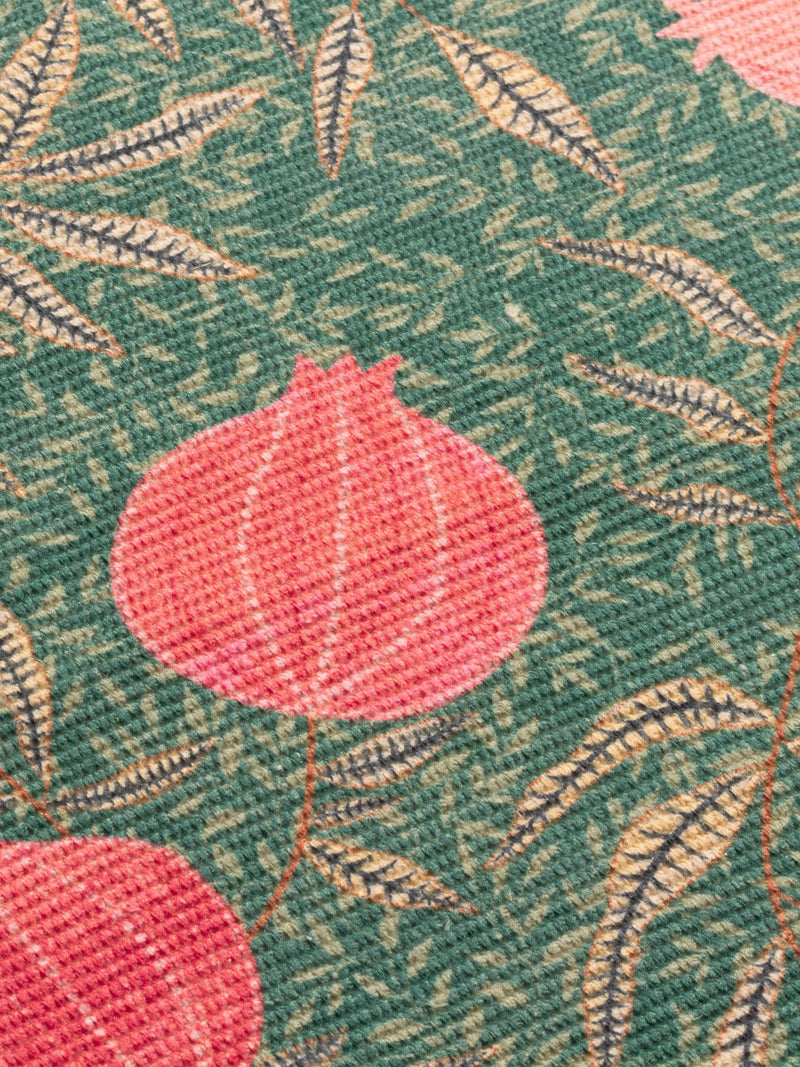 Paoletti Green Pomegranate Christmas table runner 180cm x 35cm, imported from the UK