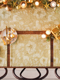 Paoletti Gold Stag Christmas table runner 180cm x 35cm, imported from the UK