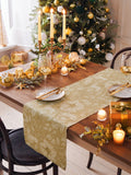 Paoletti Gold Stag Christmas table runner 180cm x 35cm, imported from the UK
