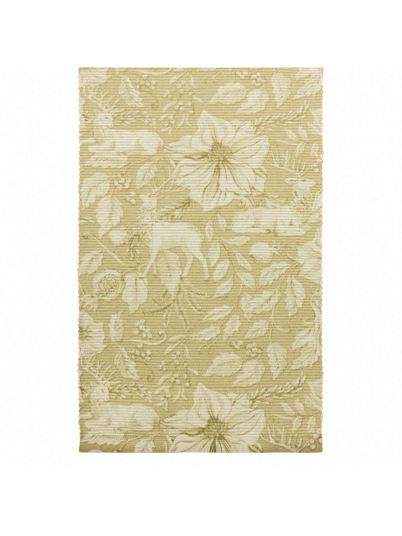 Paoletti Gold Stag Christmas table runner 180cm x 35cm, imported from the UK