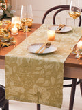 Paoletti Gold Stag Christmas table runner 180cm x 35cm, imported from the UK