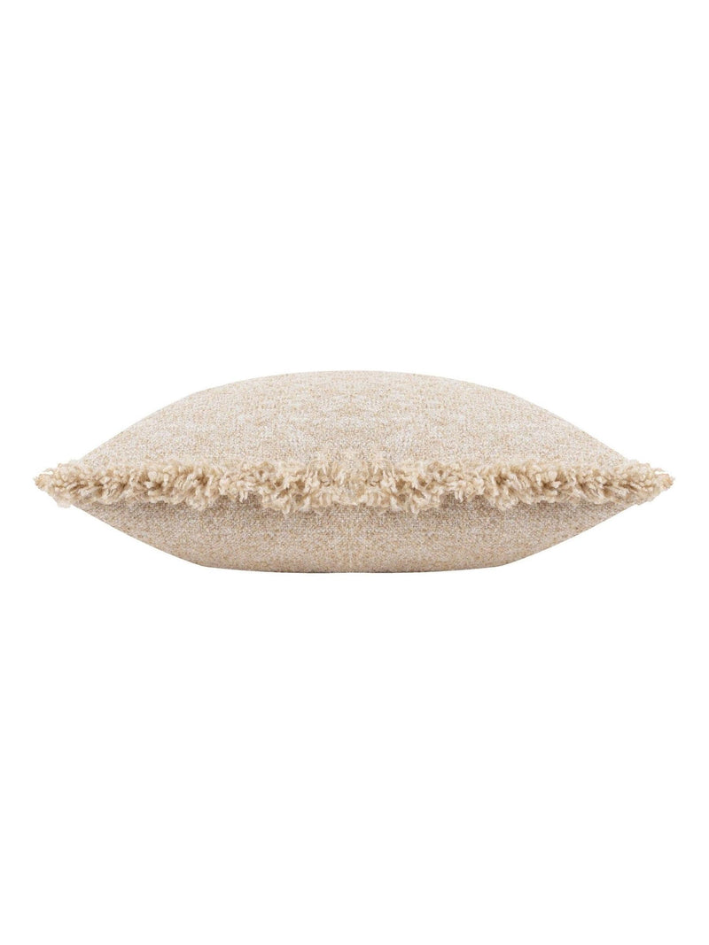 Yard Doze natural beige woven fringed cushion, UK version