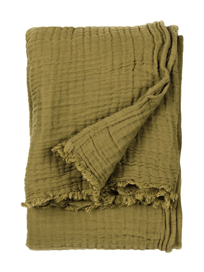 Yard oversized muslin crinkle cotton throw - British product