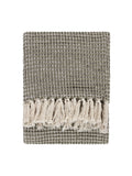 Yard Lichen Green Lorne waffle throw 200x150cm - British product