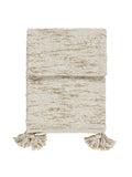 Yard Natural Beige Heath textured cotton throw 180x130cm - British product
