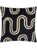 Heya Home Black Archie Tufted Cushion 45cm, UK version
