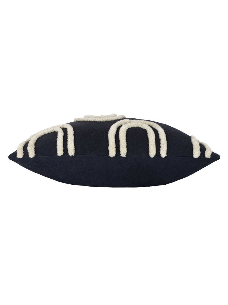 Heya Home Black Archie Tufted Cushion 45cm, UK version