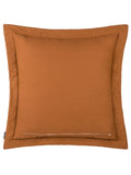 Paoletti orange Palmeria quilted velvet cushion 60cm, imported from the UK
